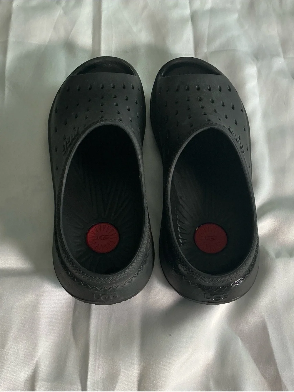 UGG Black Men’s Slip-On Clog with Red Accent